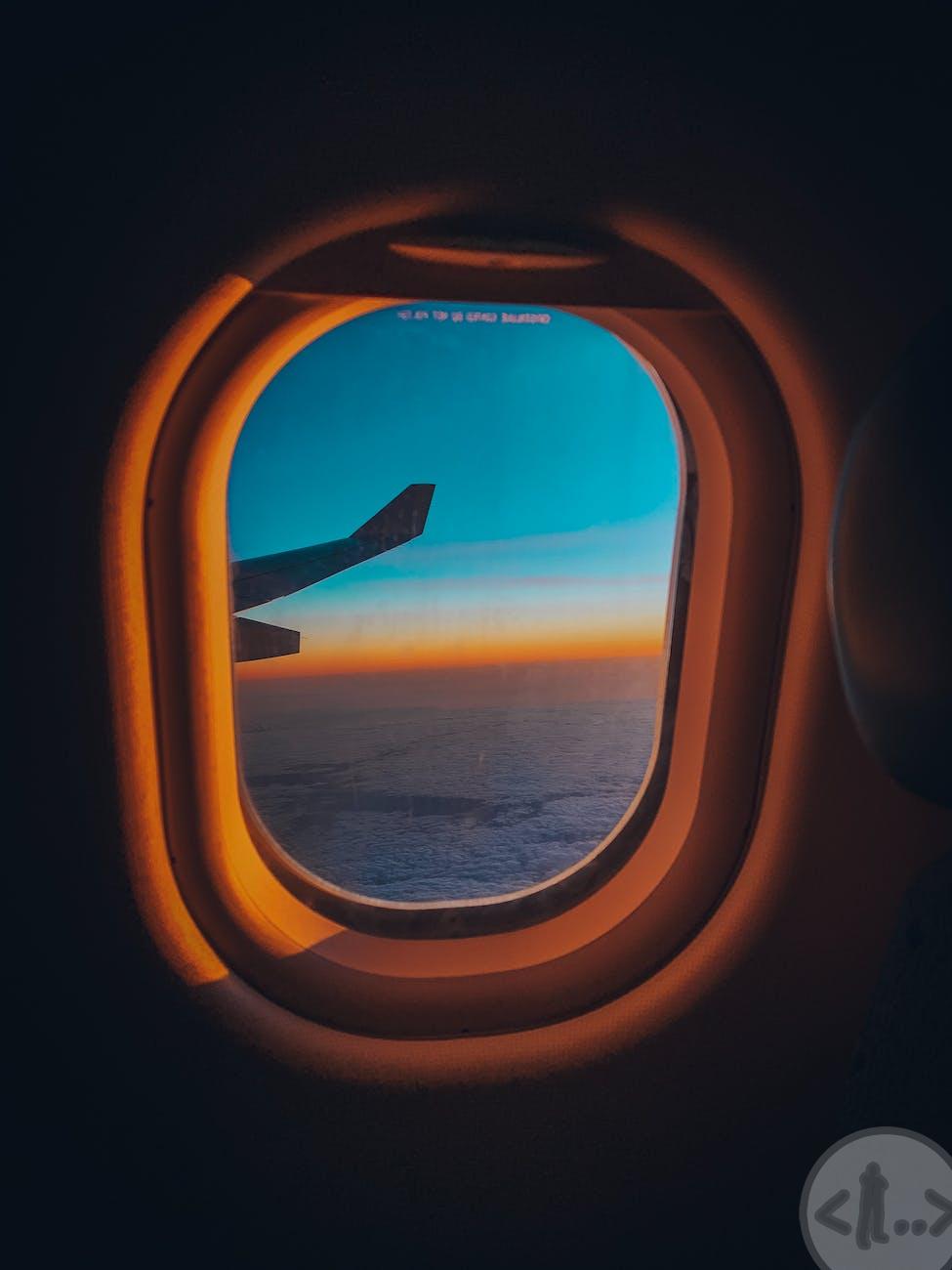 photo of airplane window