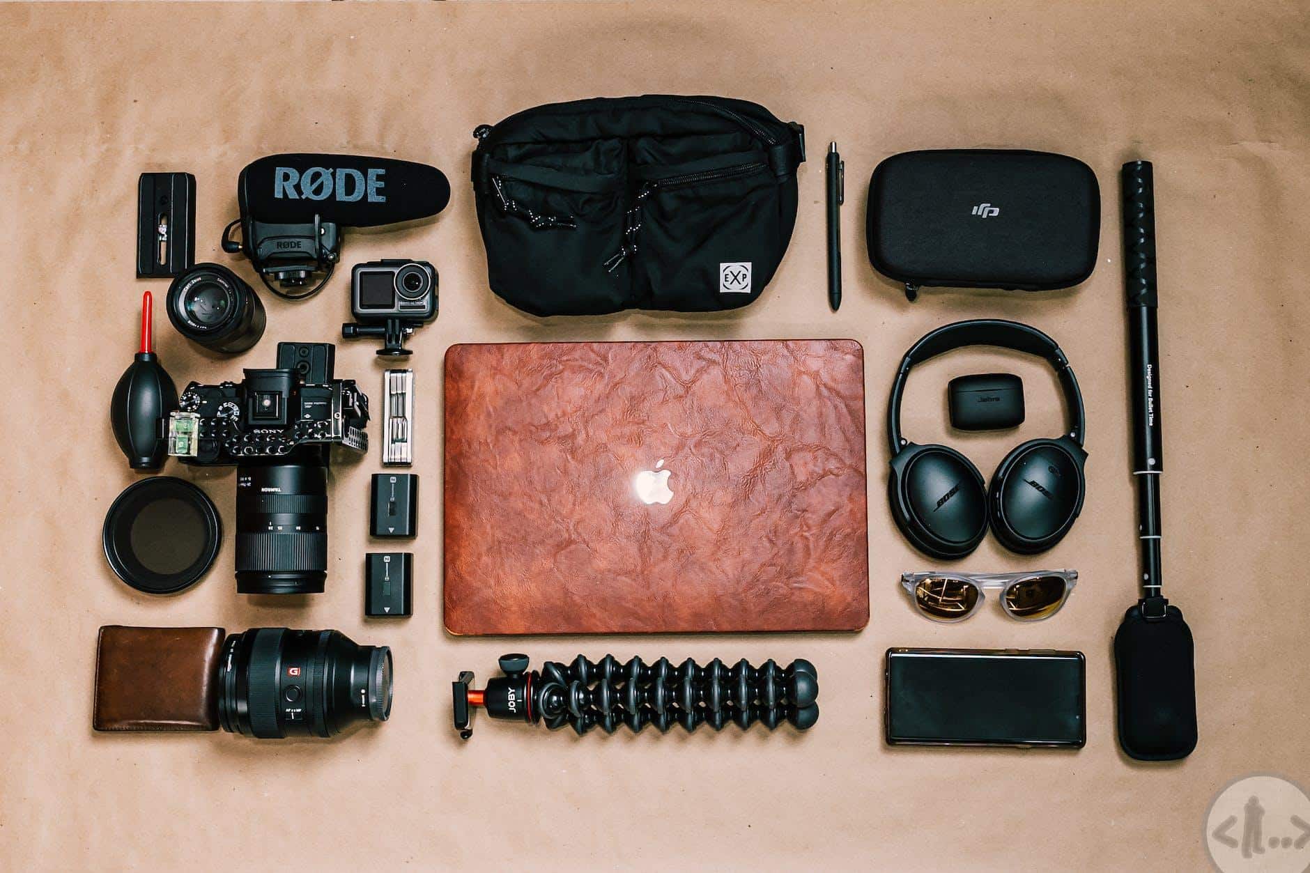 set of equipment for professional photography